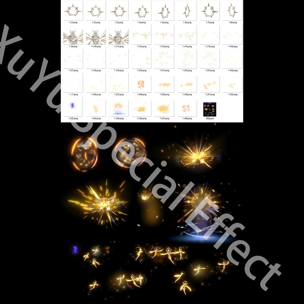 崩壊:スターレイル ル サンデーコスプレ用特殊効果|Honkai: Star Rail Sunday Special Effectキャラクタースキルのポスト合成に対応PSD+PNGデジタルファイル|即時自動発送