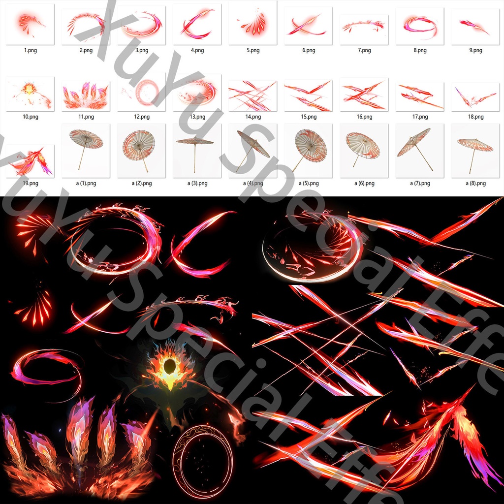 鳴潮長離コスプレ用特殊効果|Wuthering Waves Changli Cosplay Special Effectキャラクタースキルのポスト合成に対応PSD+PNGデジタルファイル|即時自動発送