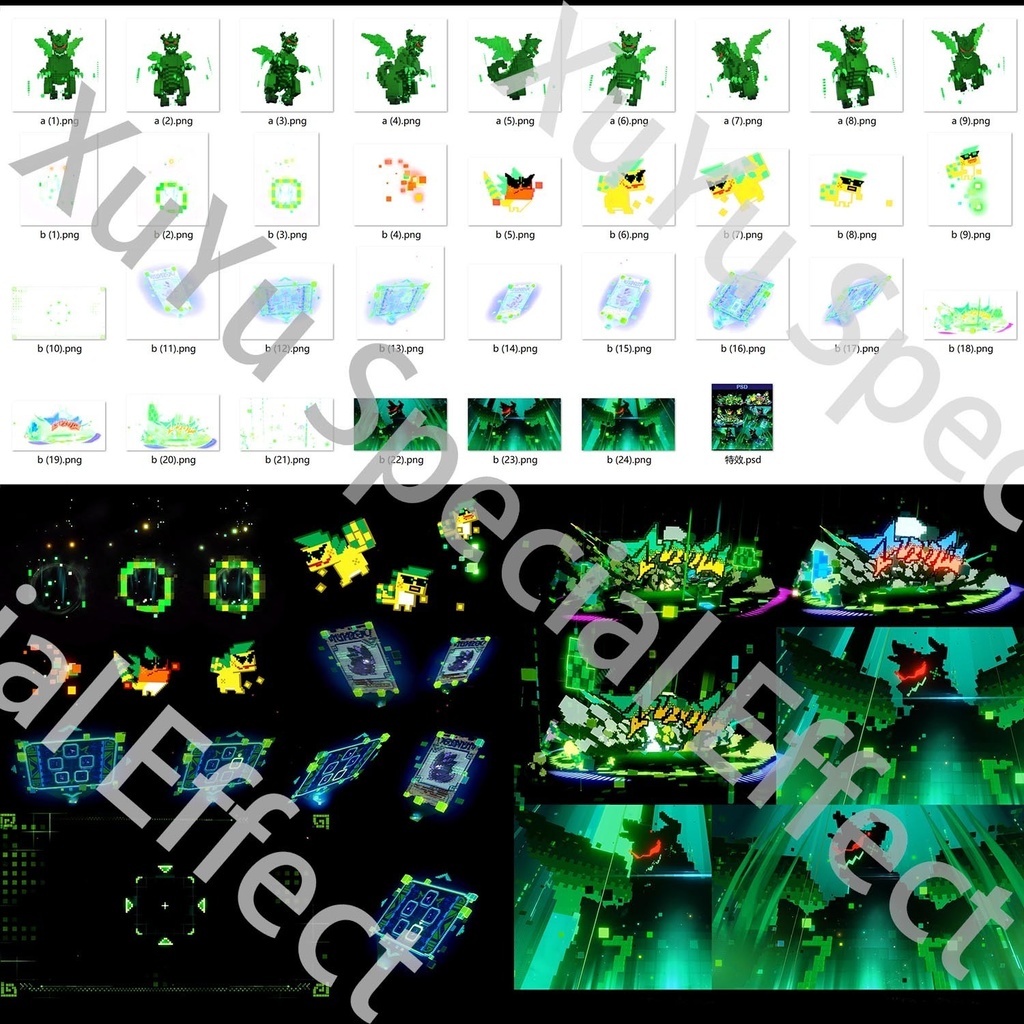 原神 キィニチ コスプレ用エフェクト|Genshin Impact Kinich Cosplay Effectキャラクタースキルのポスト合成に対応PSD+PNGデジタルファイル|即時自動発送