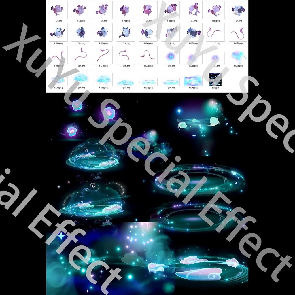 原神夢見月瑞希コスプレ用エフェクト|Genshin Impact Yumemizuki Mizuki Cosplay Effectキャラクタースキルのポスト合成に対応PSD+PNGデジタルファイル|即時自動発送