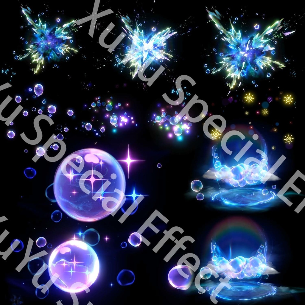 崩壊:スターレイル ヒアンシー コスプレ用特殊効果|Honkai: Star Rail Hyacine Hyacinthia Special Effectキャラクタースキルのポスト合成に対応PSD+PNGデジタルファイル|即時自動発送