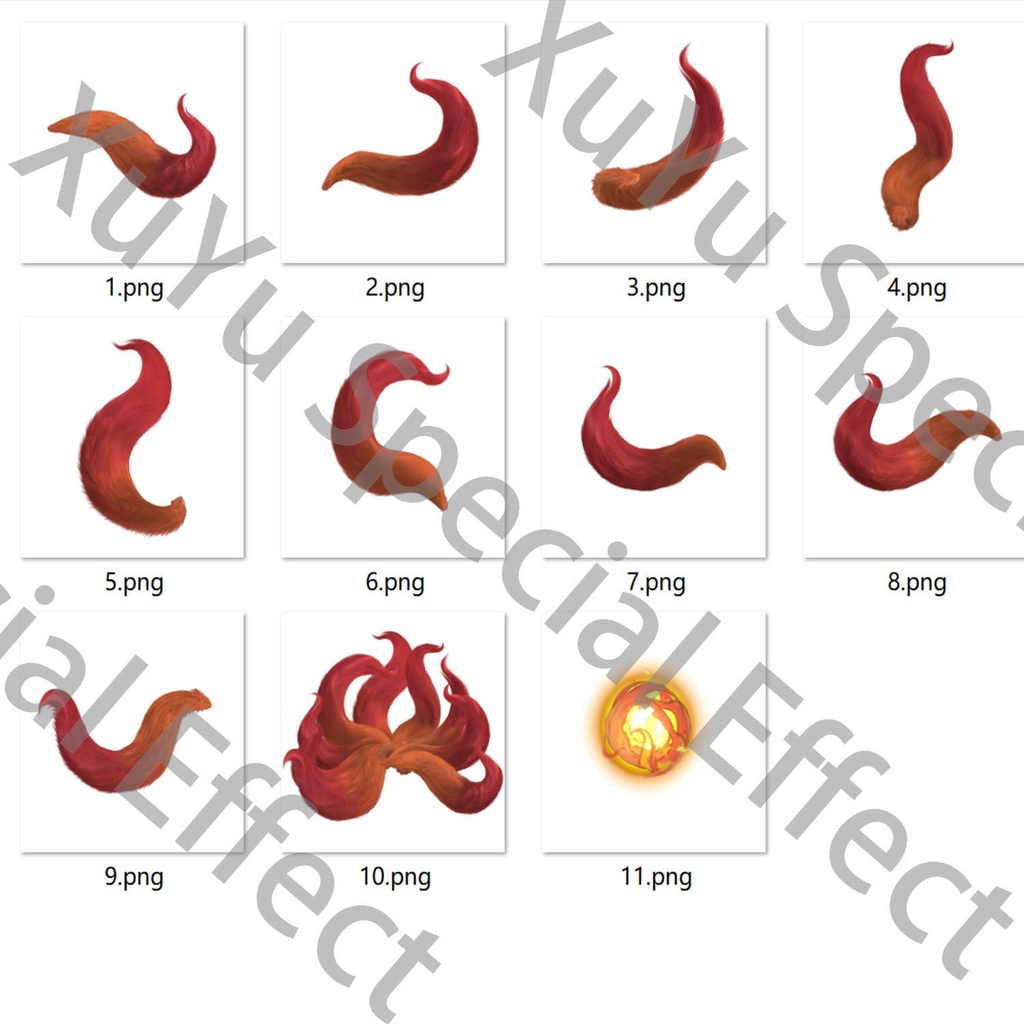 红焰の妖狐アーリコスプレ用特殊効果LOLリーグ・オブ・レジェンズ|Crimson Hot Ahri Cosplay Effects LOL League of Legends Ahriキャラクタースキルのポスト合成に対応PSD+PNGデジタルファイル|即時自動発送