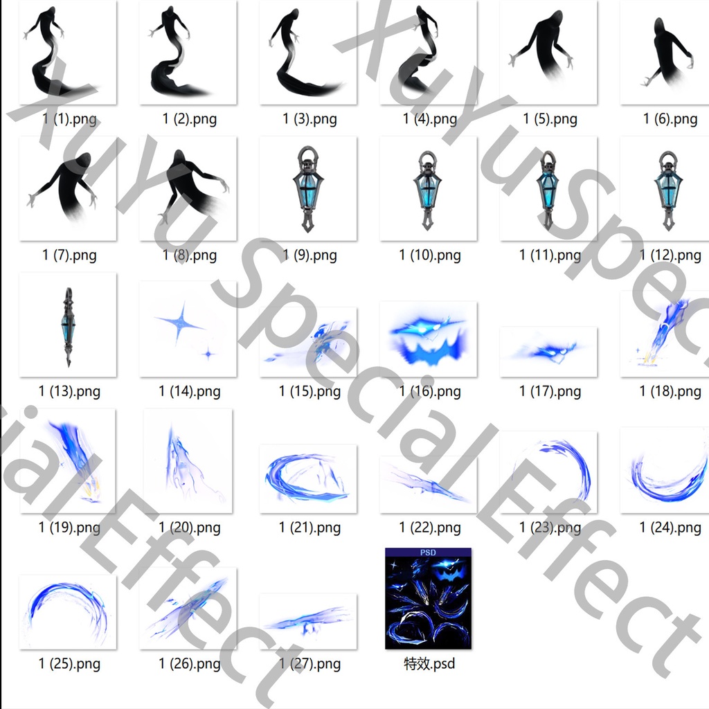 原神フリンズ コスプレ用エフェクト|Genshin Impact Flins Cosplay Effectキャラクタースキルのポスト合成に対応PNG/PSD+PNGデジタルファイル|即時自動発送