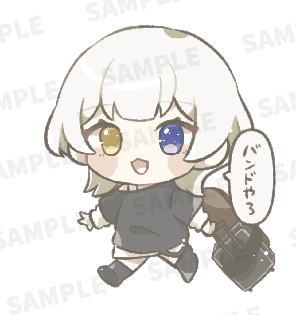 ふきだしアクリルキーホルダー楽奈