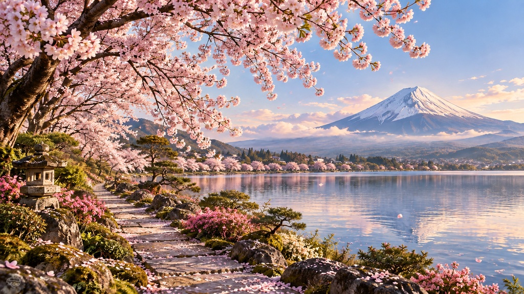 日本の四季 Frame TV Art 4枚セット、桜・富士山・紅葉・雪景色、4Kデジタルアート