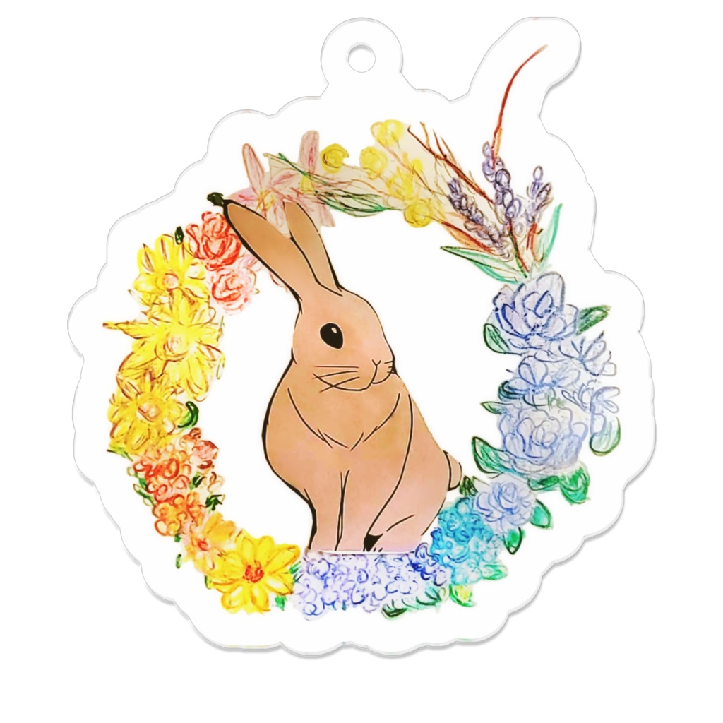 うさぎさんのアクリルキーホルダー