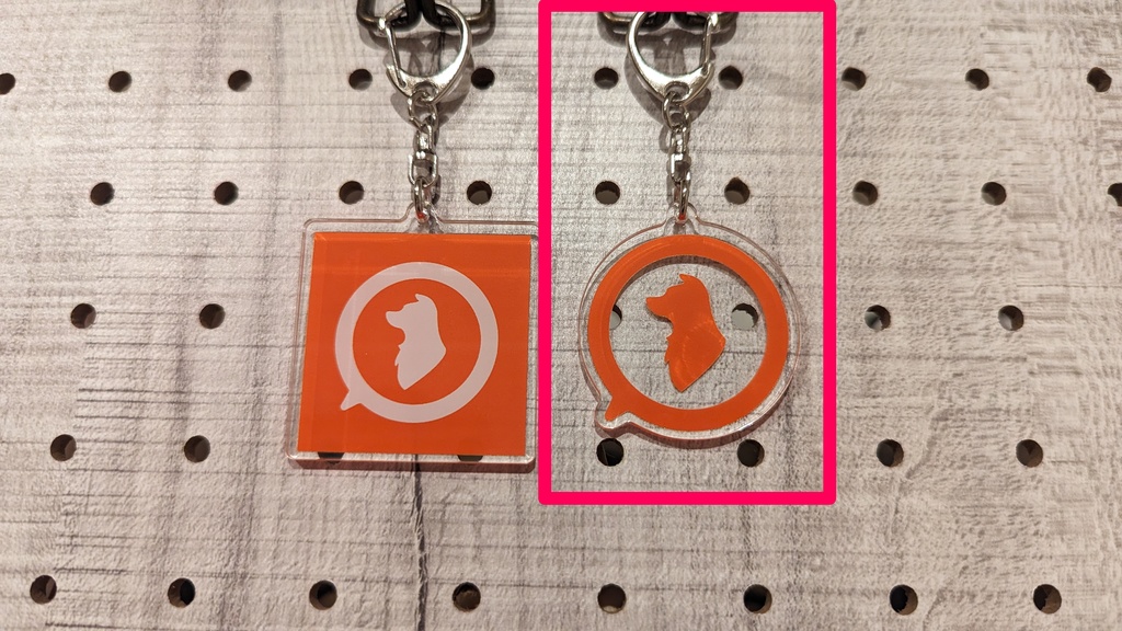 わんコメロゴアクリルキーホルダー(丸)