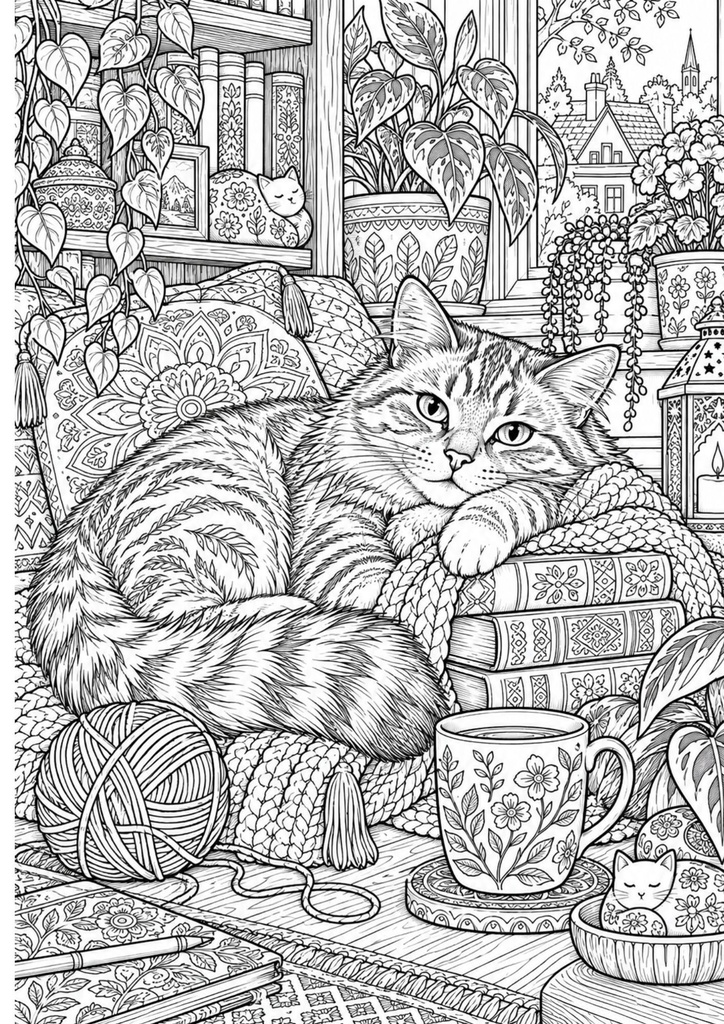 動物の細かなアートぬり絵|全30枚|A4 PDF|大人向け・塗りごたえたっぷり
