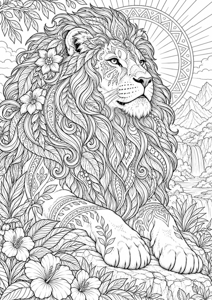 動物の細かなアートぬり絵|全30枚|A4 PDF|大人向け・塗りごたえたっぷり