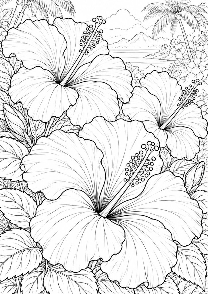 花の細密アート塗り絵30選|大人のための華やかな花の塗り絵【A4・PDF】