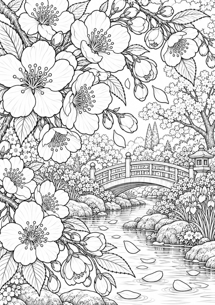 花の細密アート塗り絵30選|大人のための華やかな花の塗り絵【A4・PDF】