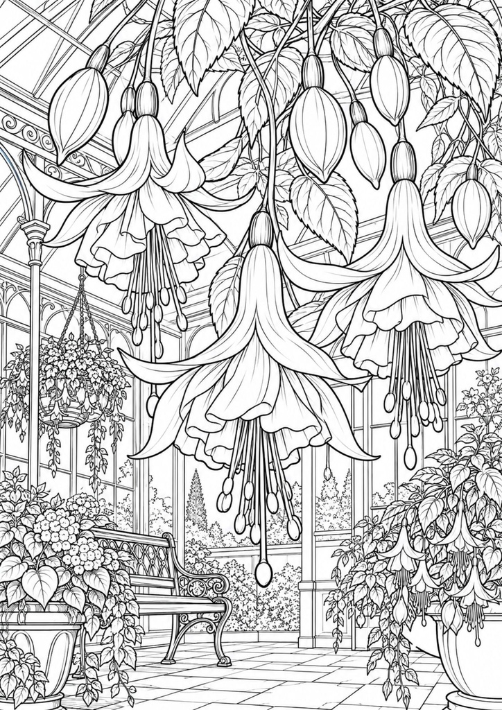 花の細密アート塗り絵30選|大人のための華やかな花の塗り絵【A4・PDF】