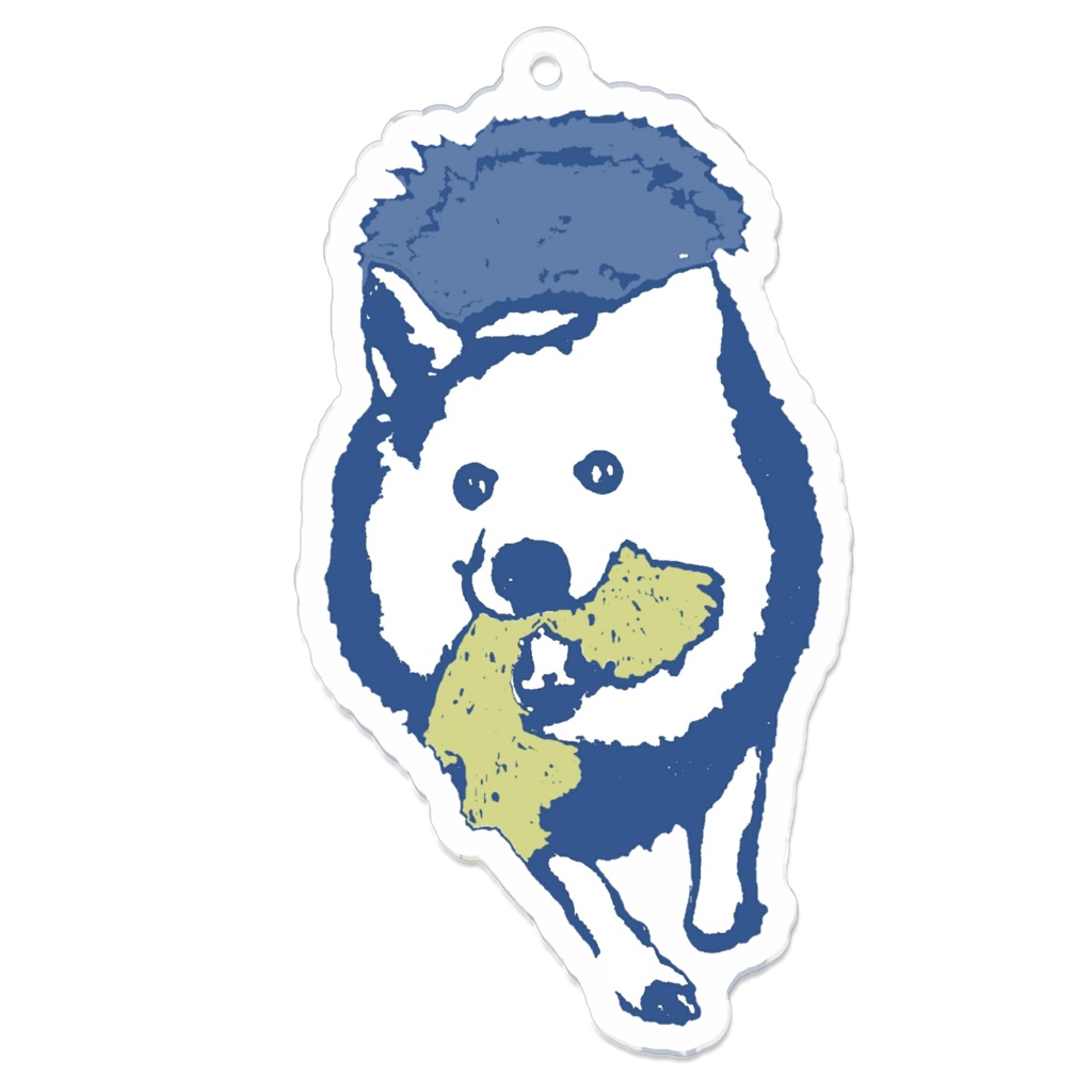 Japanese Spitz Coming キーホルダー A