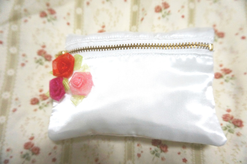 薔薇×レースファスナー付きティッシュケース