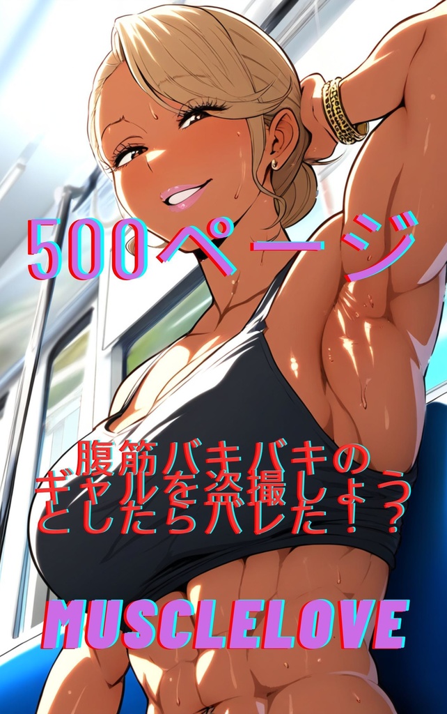 【CG500枚】電車で腹筋バキバキのギャルがいたので、盗撮しようと思ったら気づかれたけど、蔑んだ表情でワキ見せをしてくれた件