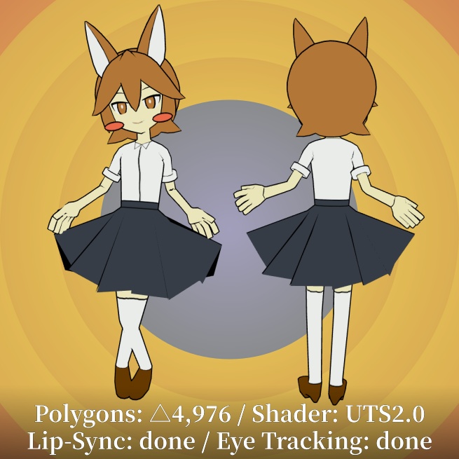 TOONY FOX - オリジナル3Dモデル【VRChat (PC & Quest) / VRM】