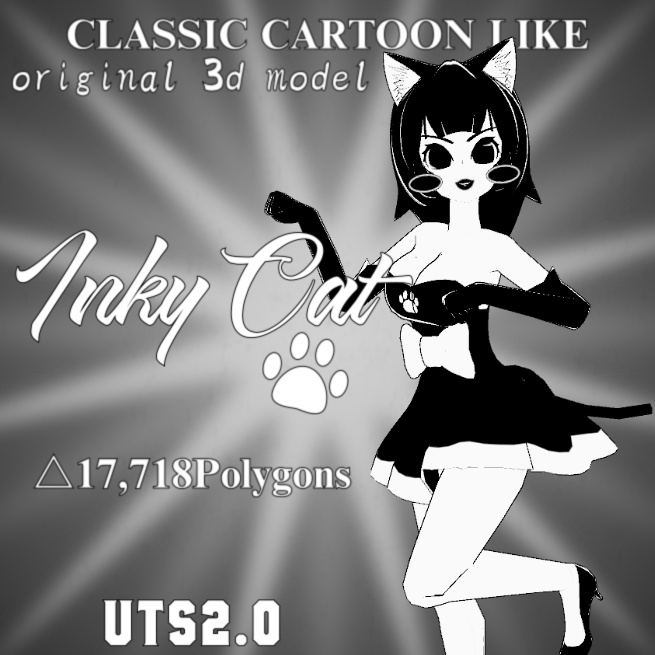 Inky Cat【3Dモデル】