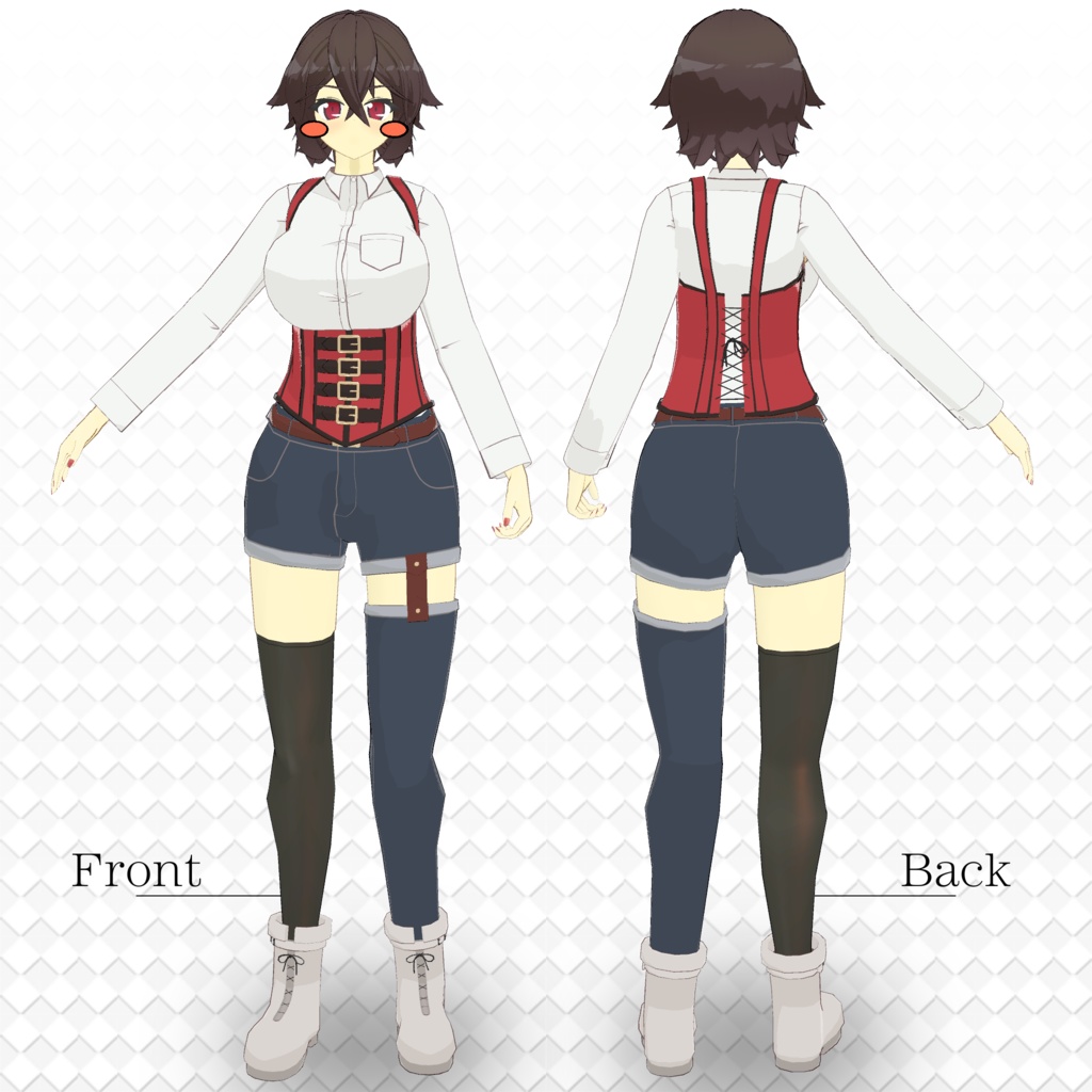 ヒナゴ / Hinago - オリジナル3Dモデル【VRChat (PC & Quest) / VRM】