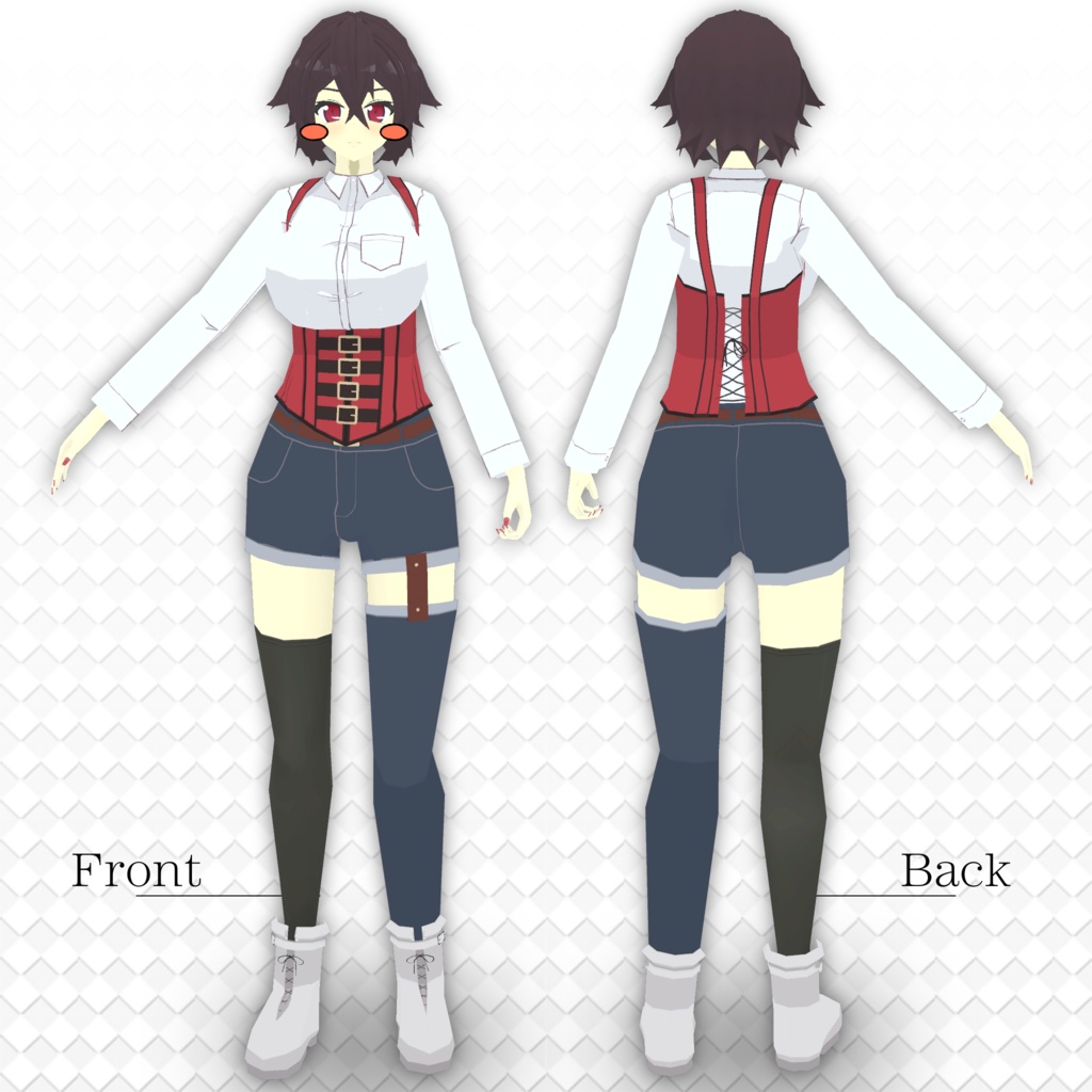 【Quest向け単品】ヒナゴ / Hinago - オリジナル3Dモデル【VRChat】