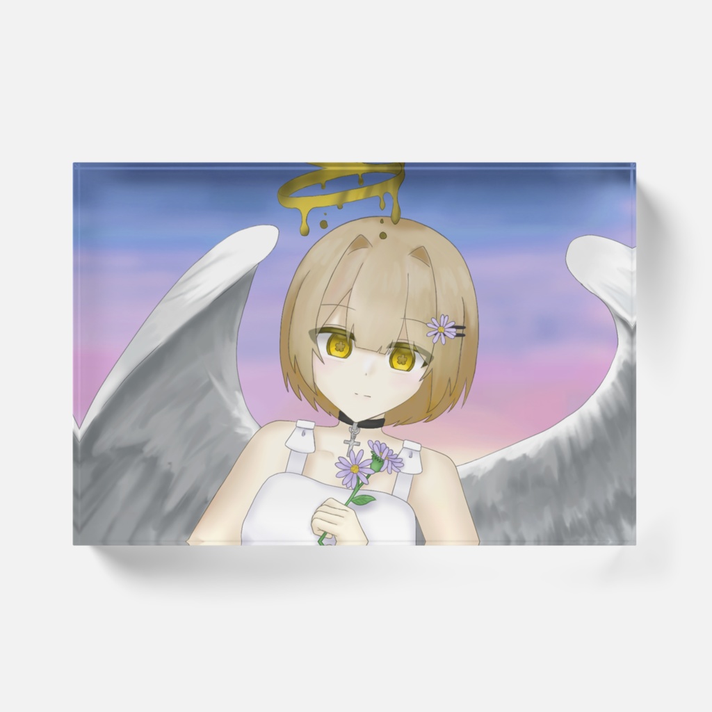 「紫苑の願い」アクリルブロック