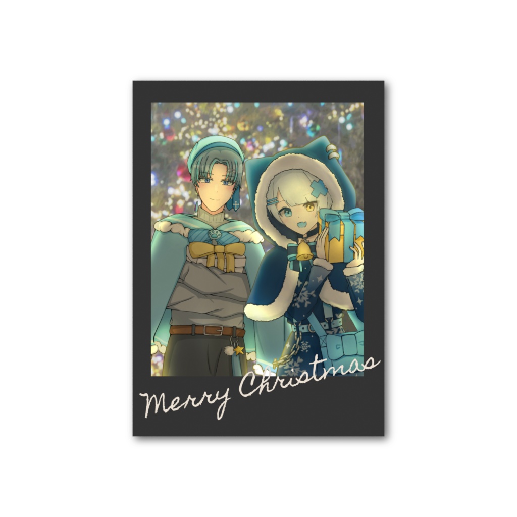 【コラボグッズ】クリスマス2025 - フォト風カード / 孤珀ユキ×ルナ