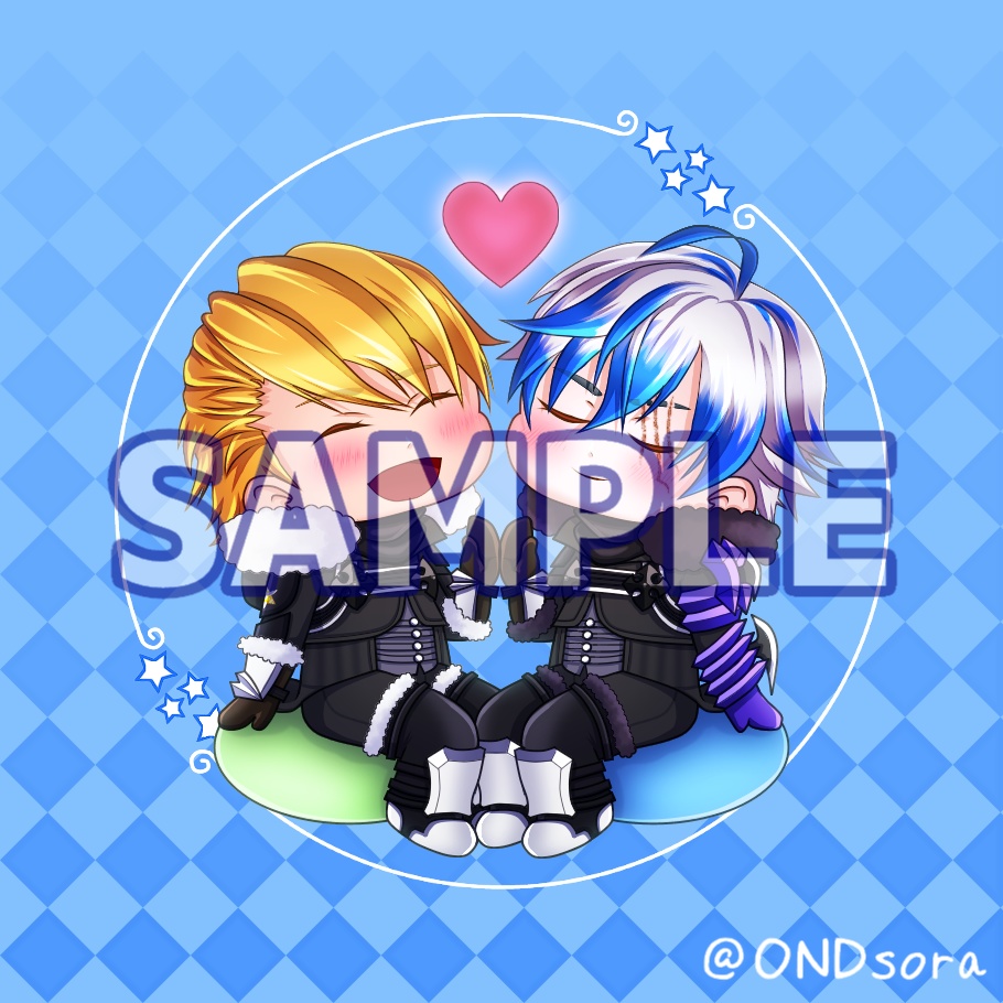 【缶バッジ カーティス&グロー『仲良しミニキャラ』】