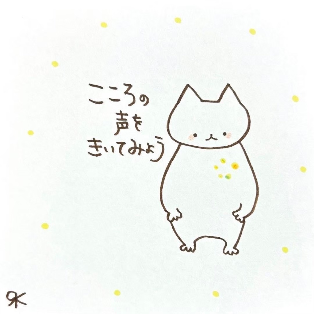 【115】【猫の絵と言葉】オリジナル手描きアナログ自作創作アート作品イラスト原画