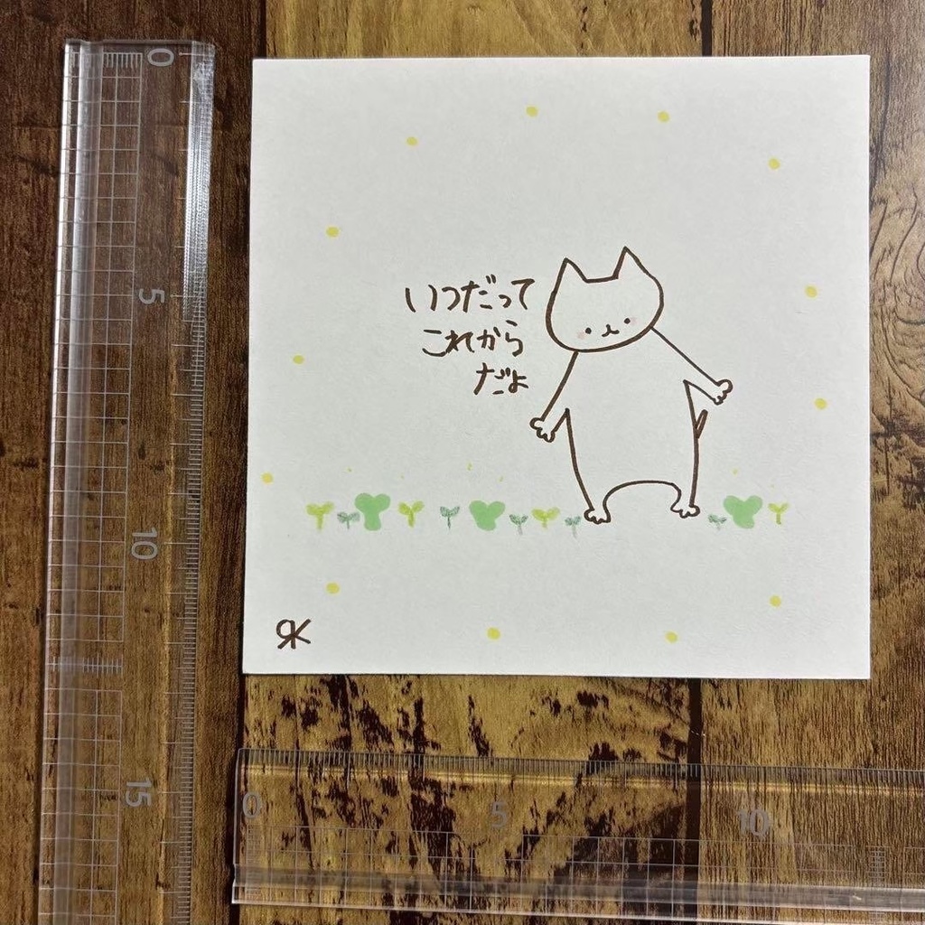 【130】【猫の絵と言葉】オリジナルアナログ手描き手書きポエム詩創作イラスト原画