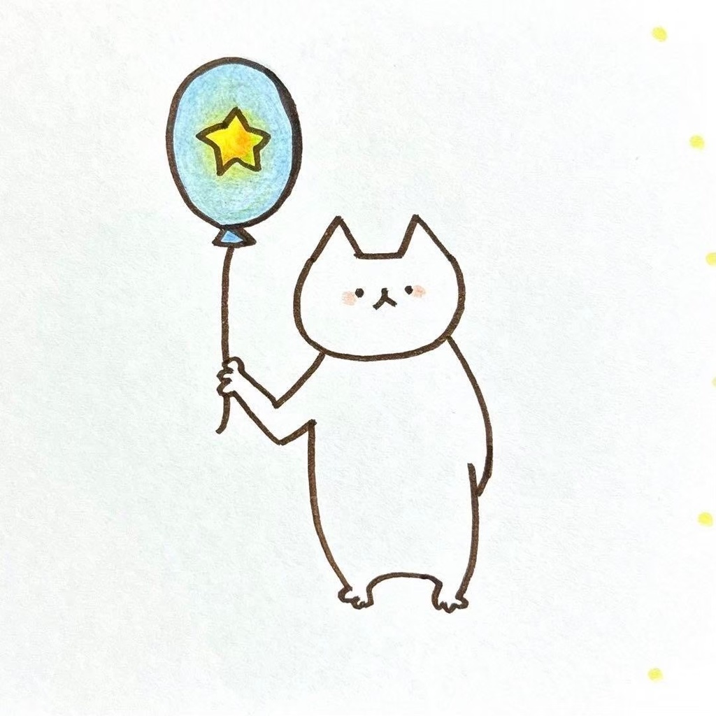 【153】【猫の絵】オリジナルアナログ手描き手書き創作自作アート作品イラスト原画