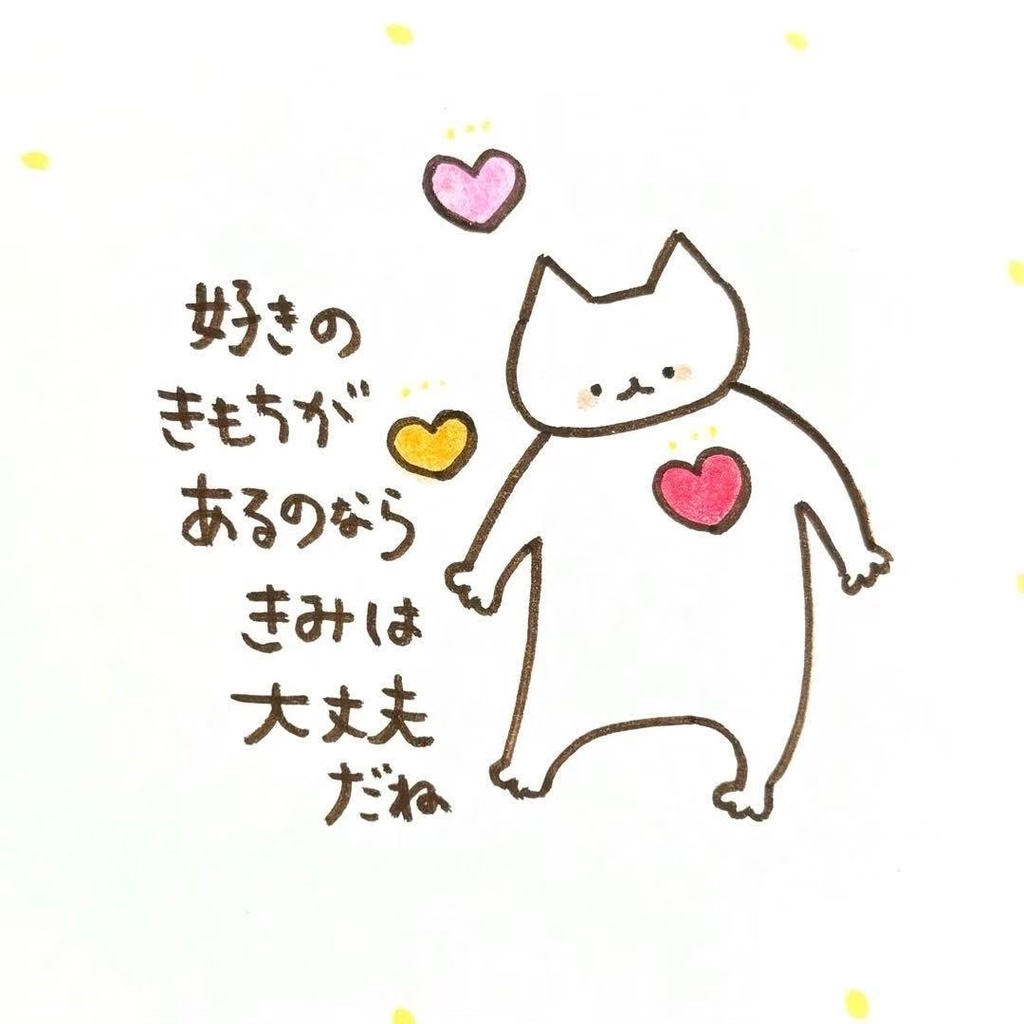 【171】【猫の絵と言葉】オリジナルアナログ手描き創作自作アート作品イラスト原画