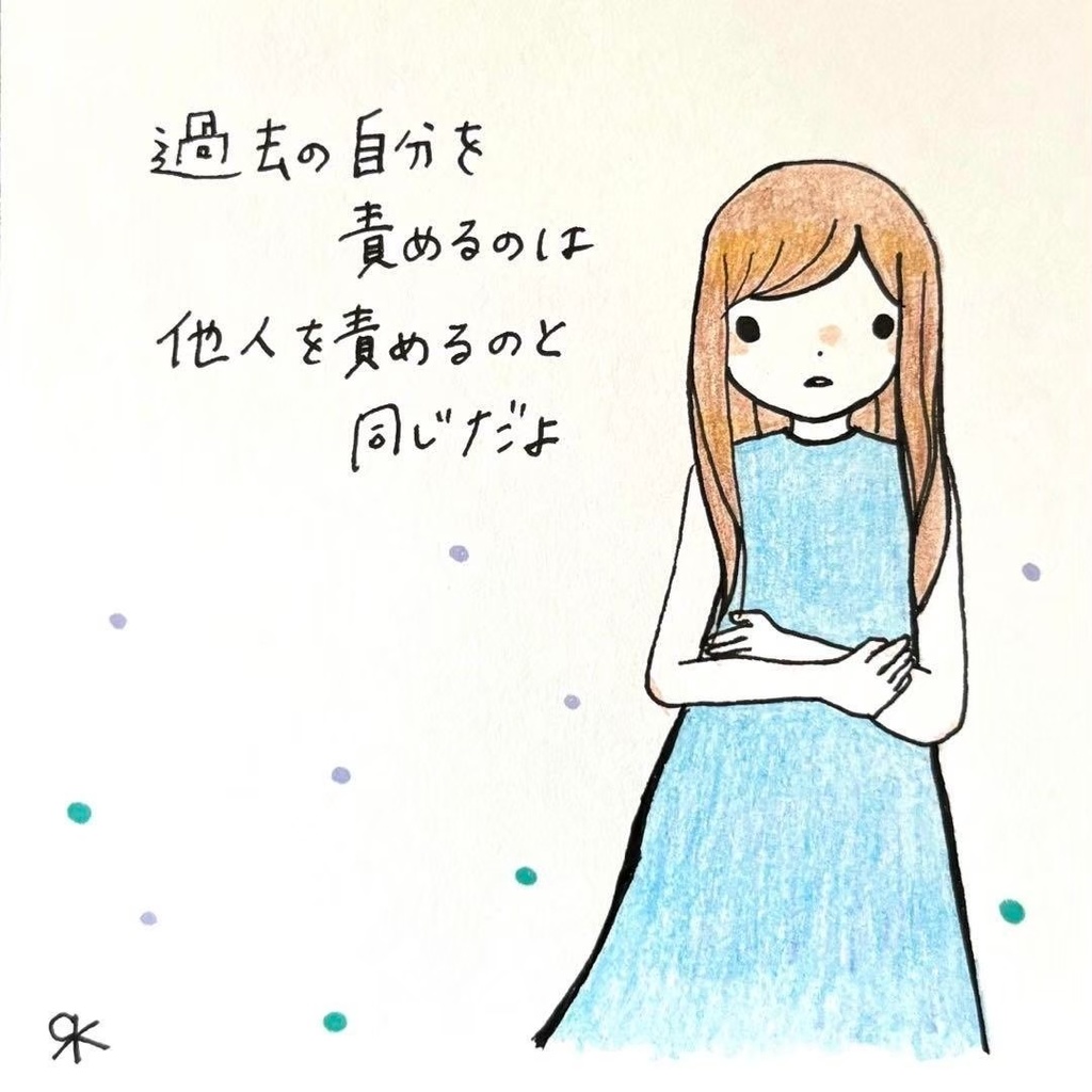 【187】【女の子の絵と言葉】オリジナルアナログ手描き自作アートイラスト原画販売