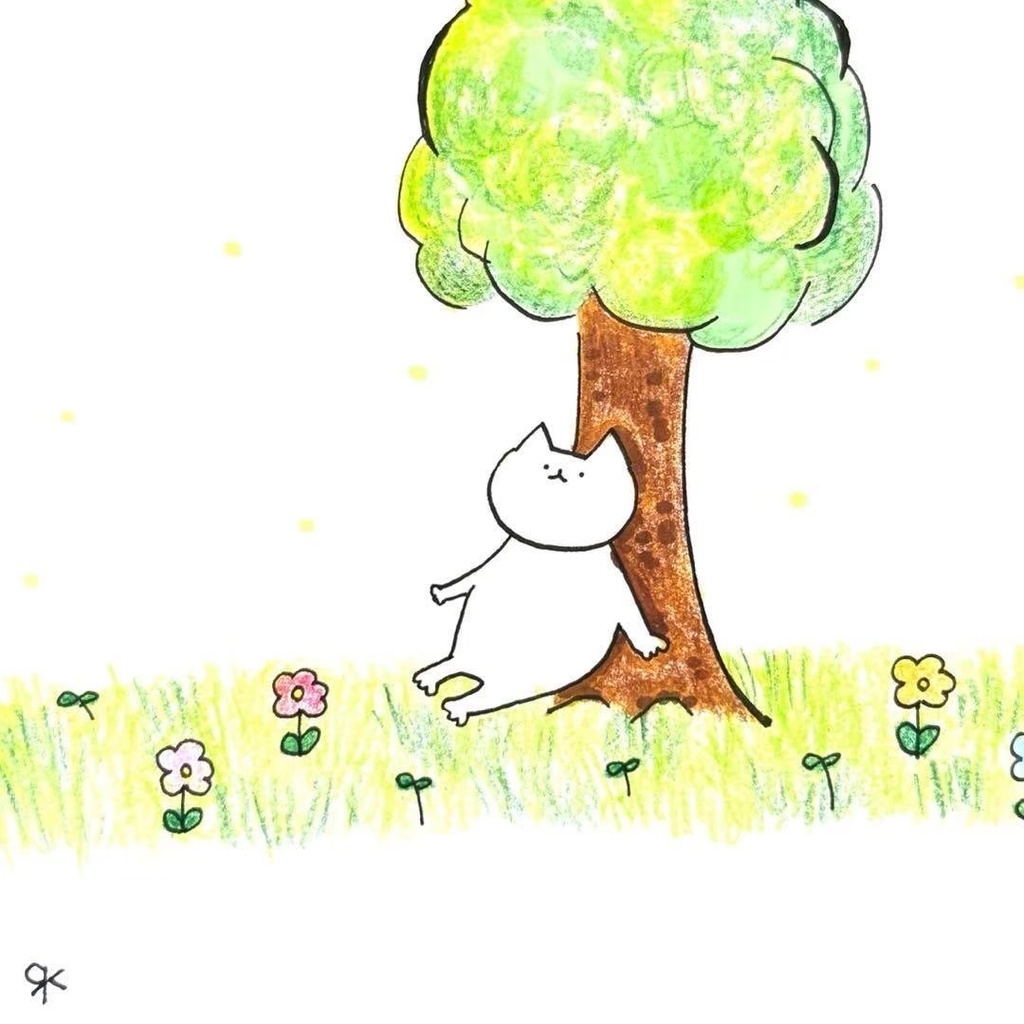 【299】【猫の絵】オリジナルアナログ手描き色鉛筆コピック創作アートイラスト原画