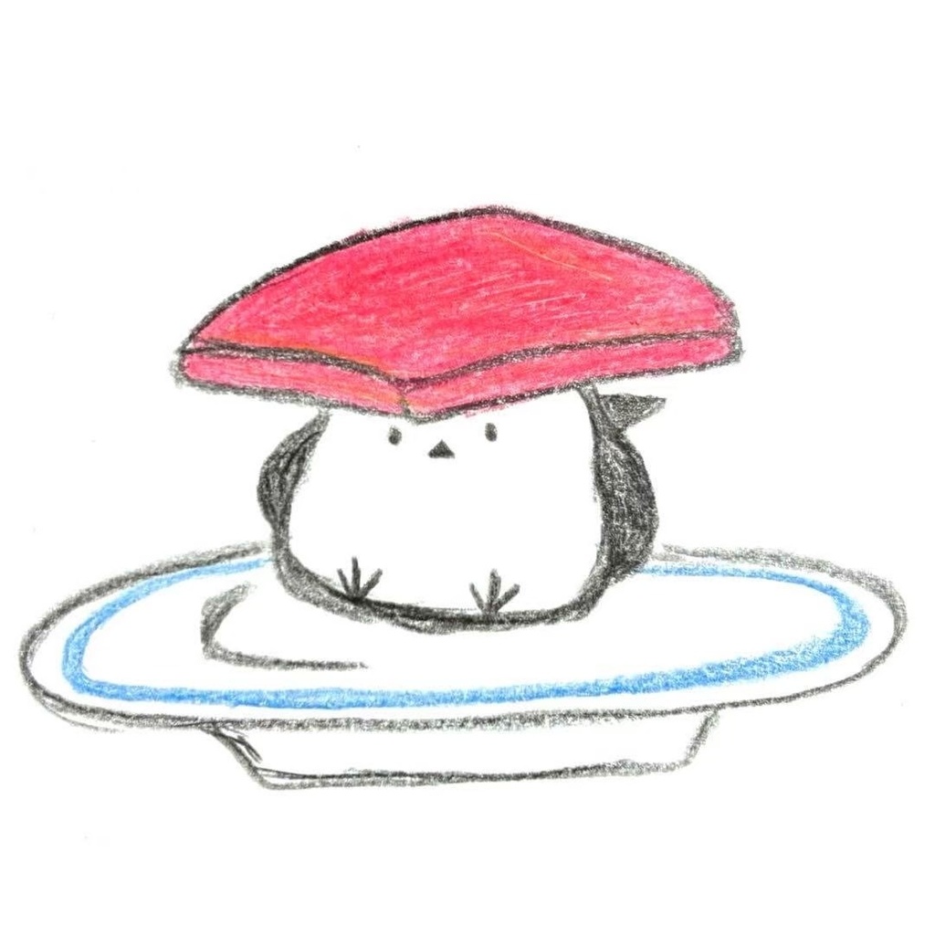 【492】【シマエナガの絵】オリジナルアナログ手描きイラスト原画　自作創作作品