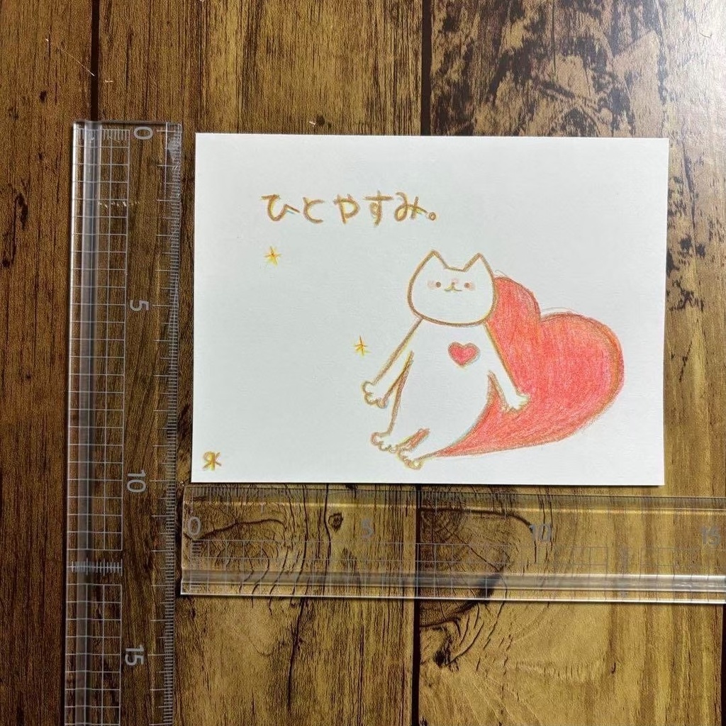 【509】【猫の絵】オリジナルアナログ手描きイラスト原画 自作創作作品 アート