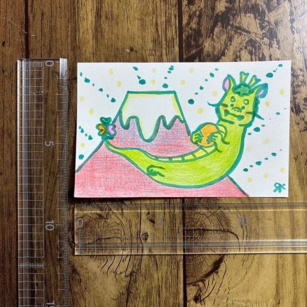 【512】【龍の絵】オリジナルアナログ手描きイラスト原画 自作創作開運アート 辰