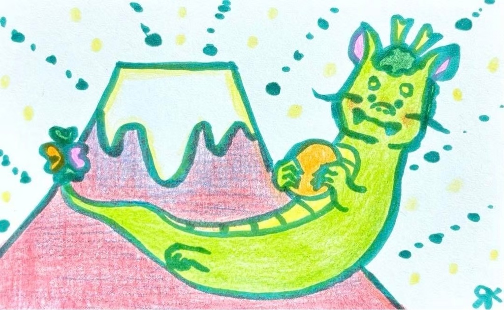 【512】【龍の絵】オリジナルアナログ手描きイラスト原画 自作創作開運アート 辰