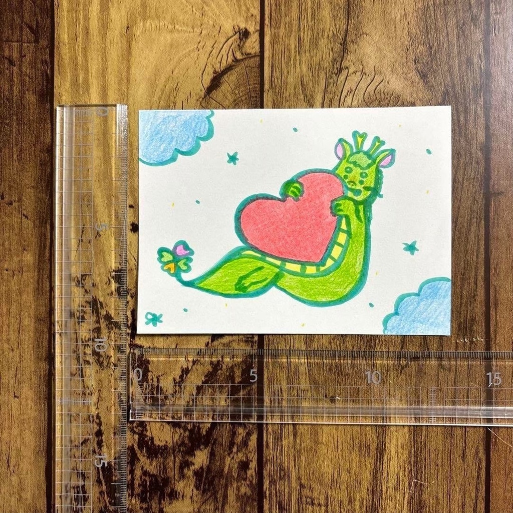 【514】【龍の絵】オリジナルアナログ手描きイラスト原画 自作創作開運アート 辰