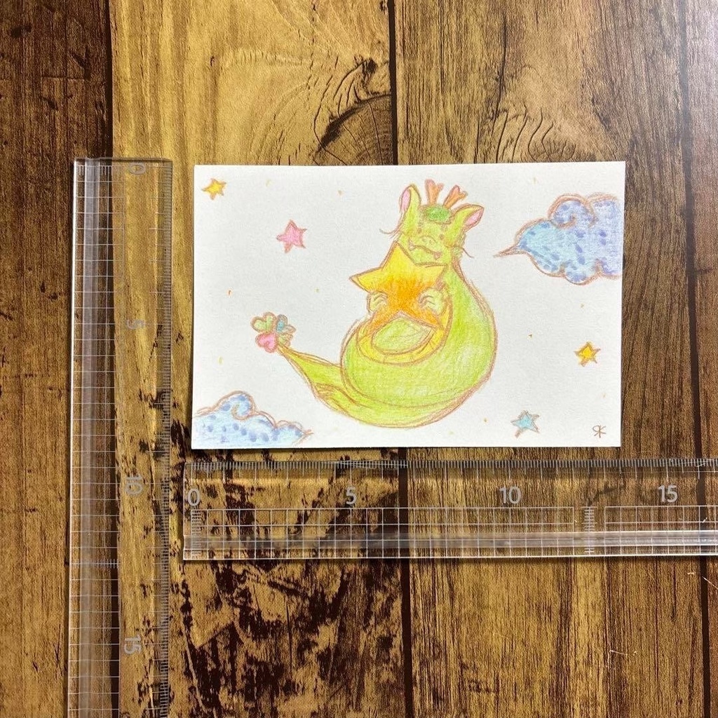 【536】【龍の絵】オリジナルアナログ手描きイラスト原画 開運創作アート作品 辰