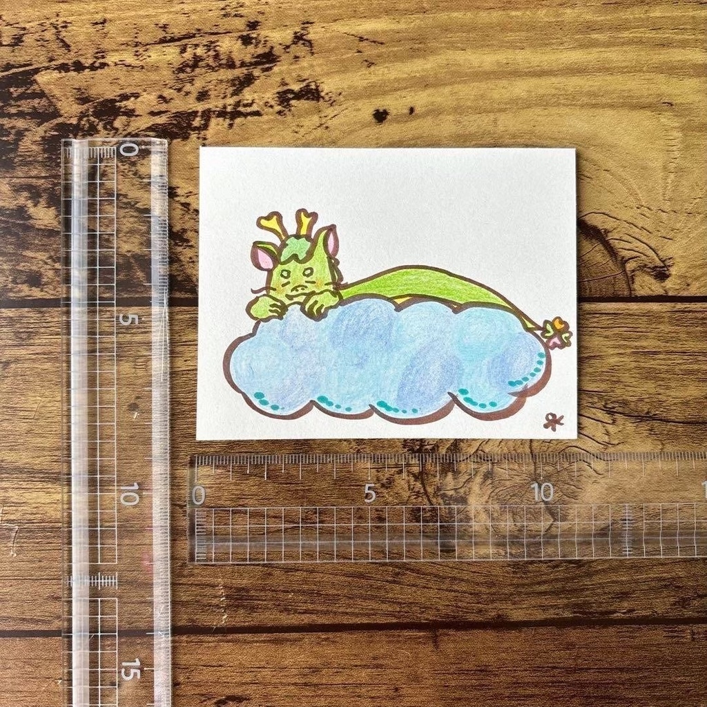 【537】【龍の絵】オリジナルアナログ手描きイラスト原画 開運創作アート作品 辰