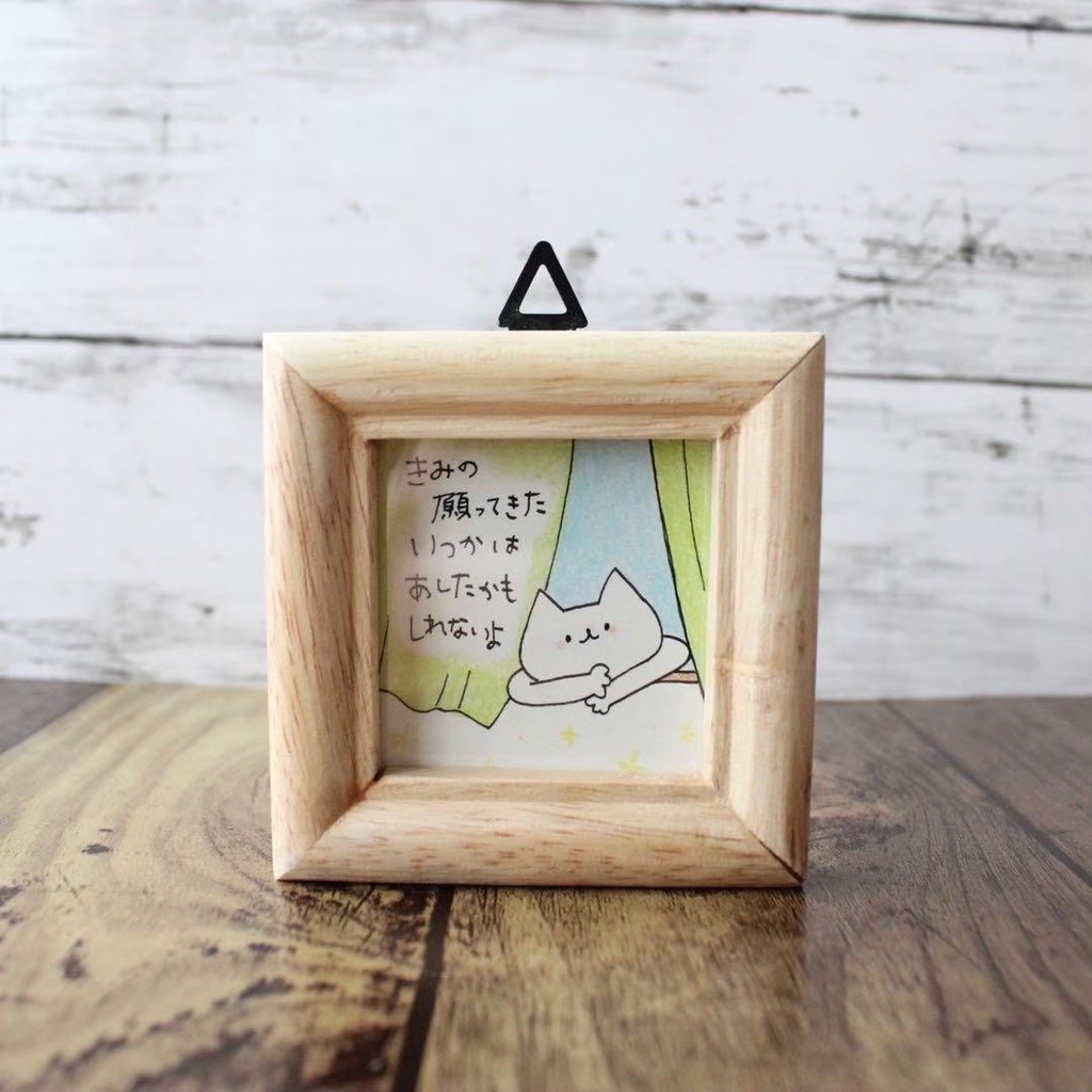 【543】【猫の絵と言葉】額付オリジナルアナログ手描きイラスト原画 自作創作作品