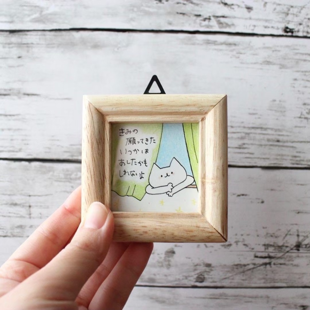 【543】【猫の絵と言葉】額付オリジナルアナログ手描きイラスト原画 自作創作作品