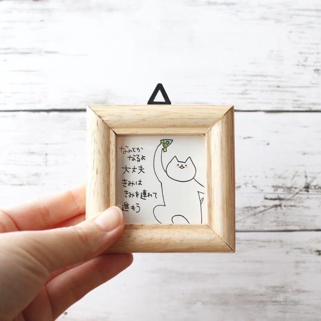 【548】【猫の絵と言葉】額付オリジナルアナログ手描きイラスト原画 自作創作作品