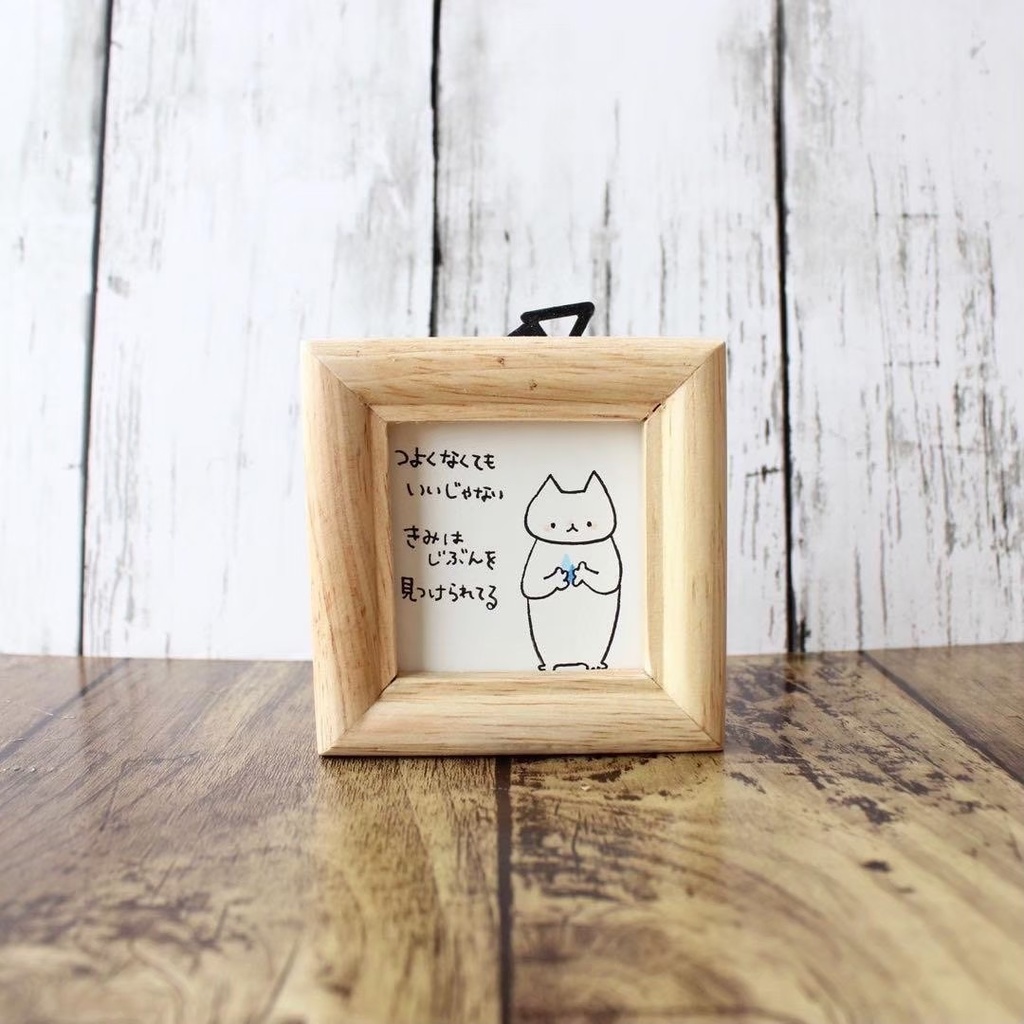 【549】【猫の絵と言葉】額付オリジナルアナログ手描きイラスト原画 自作創作作品