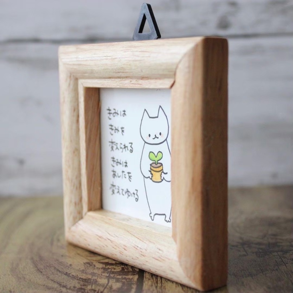 【553】【猫の絵と言葉】額付オリジナルアナログ手描きイラスト原画 自作創作作品