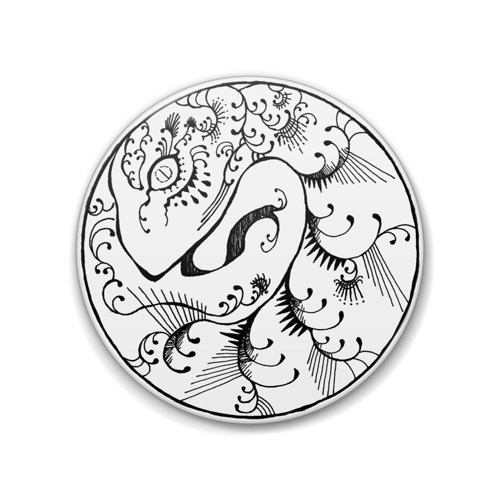 「象徴図の大蛇」缶バッジ