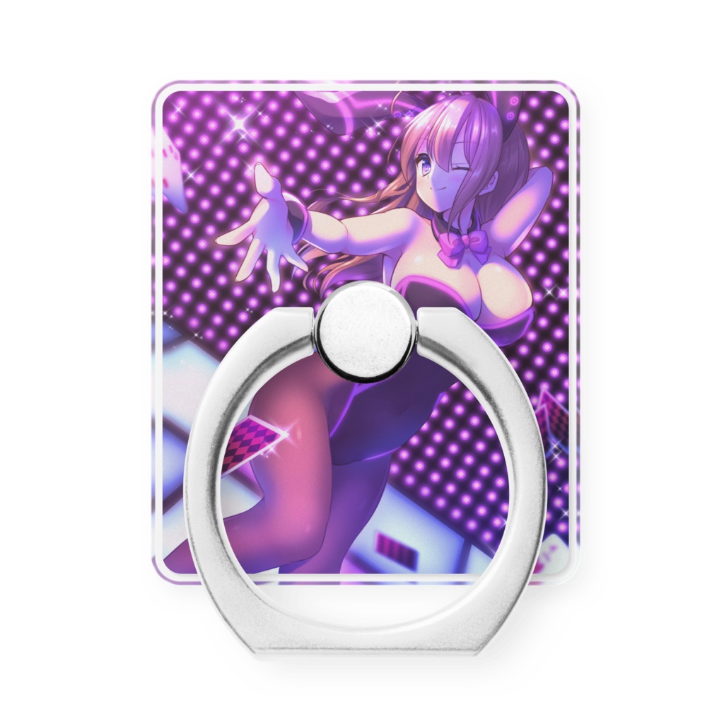 バニーやわこちゃんスマホリング