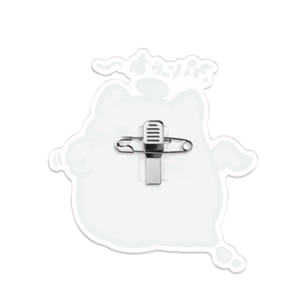 天使にゃんぷっぷーアクリルバッジ
