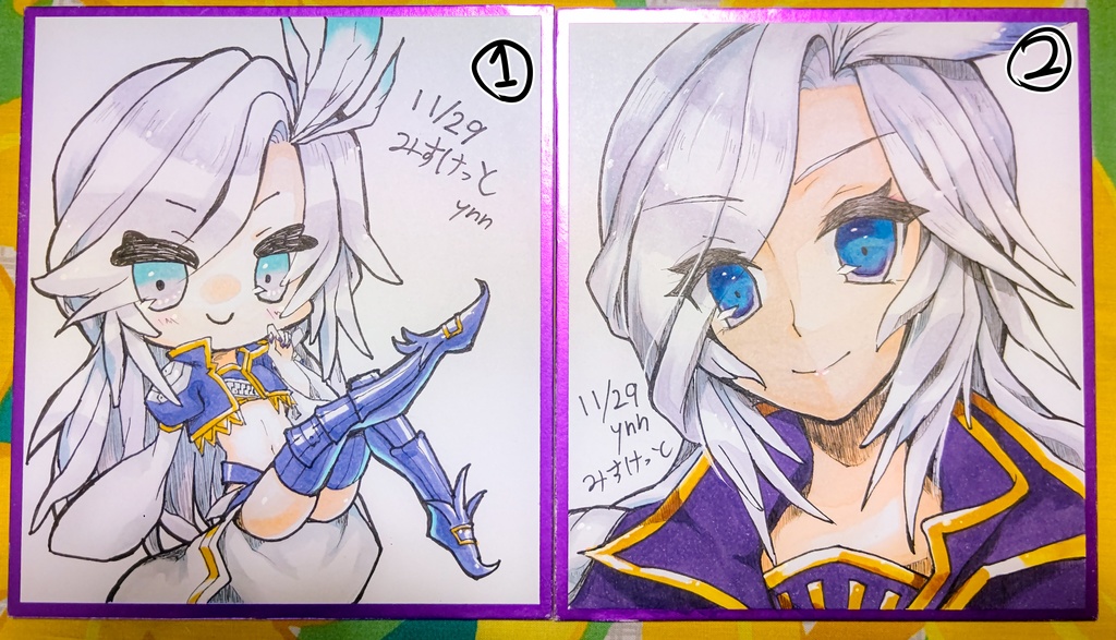 イラストミニ色紙(クジャ)