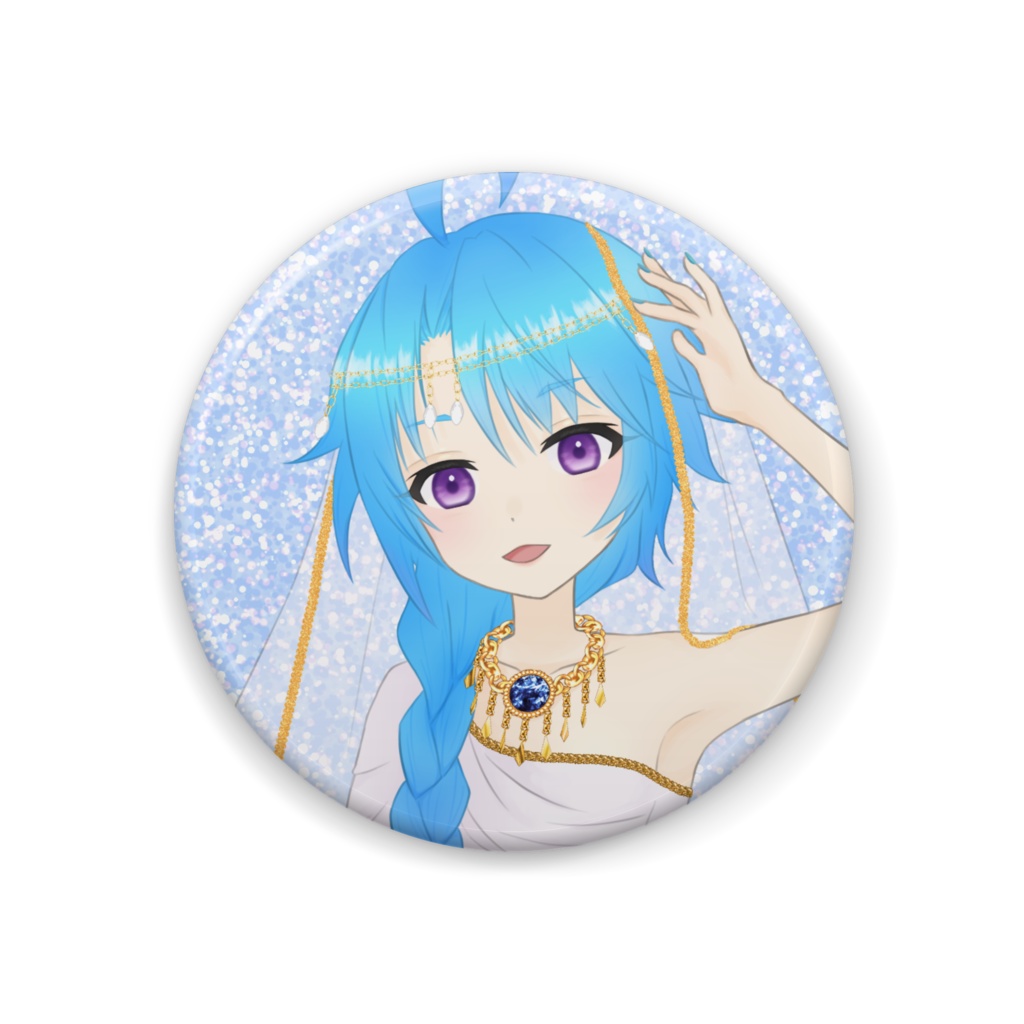 アラビアン衣装缶バッジ(蒼藍アオ)