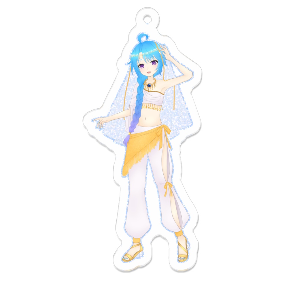 アラビアン衣装アクリルキーホルダー(蒼藍アオ)